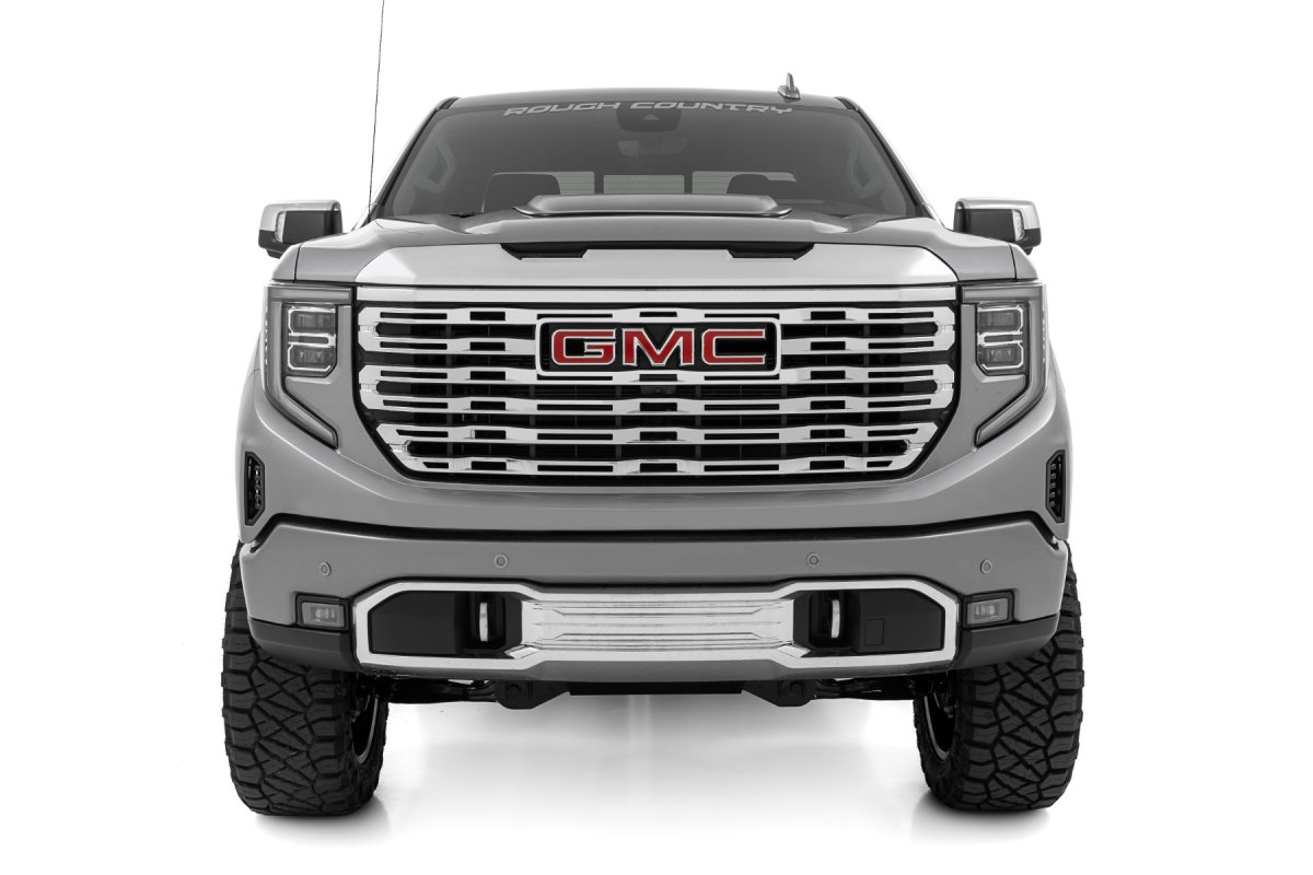 GMC Sierra 1500 Hood Scoop - Rough Country - GAN - Silver Ice Metallic - '19-'24